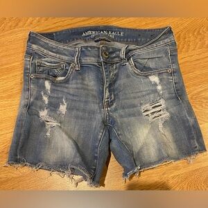 American Eagle Mid Rise Denim Shorts
